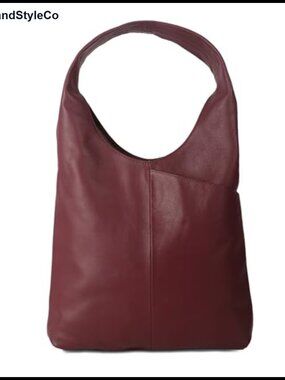 Full Grain Leather Tote Bag Women Shoulder Purse Multipurpose Handbag